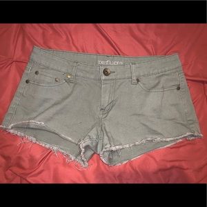 Olive Green Jean Shorts